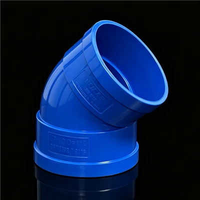 Blue UPVC 45 degre koud